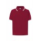 Kid Unisex Polo | Burgundy / White | 7-8