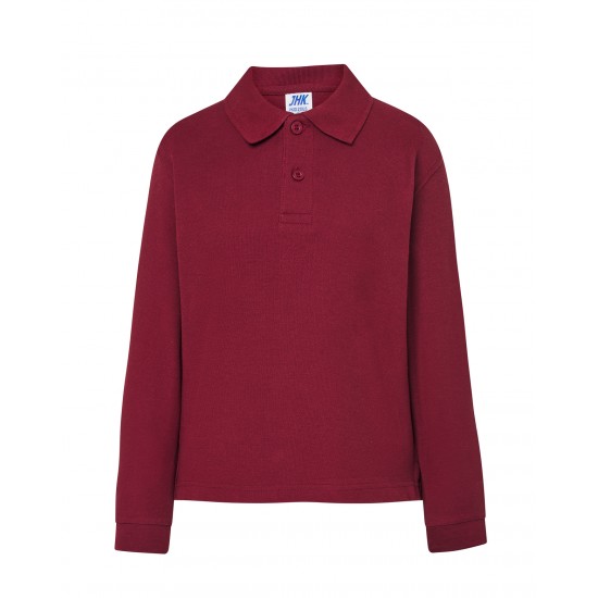 Kid LS Unisex Polo | Burgundy | 5-6