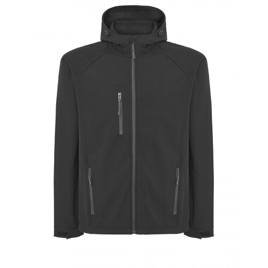 SOFTSHELL  JACKED HOODED | Black | 3XL