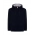 Unisex Ocean Hooded Contrast Kangaroo | Navy-Ash Melange | XS