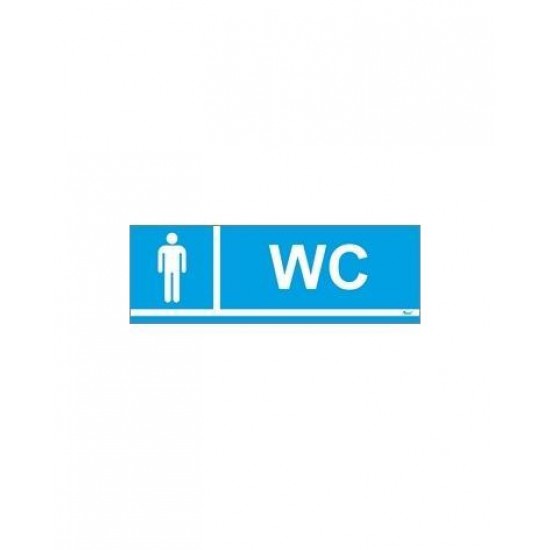 SINAL PVC WC HOMENS 20X6.5CM