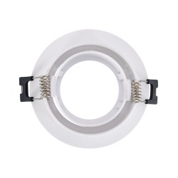 Aro Downlight Circular Inclinável para Lâmpadas LED GU10 / GU5.3 Corte Ø 75 mm