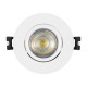 Aro Downlight Circular Inclinável para Lâmpadas LED GU10 / GU5.3 Corte Ø 75 mm