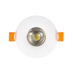 Aro Downlight Circular Design Branco para Lâmpada LED GU10 / GU5.3 Corte Ø 70 mm
