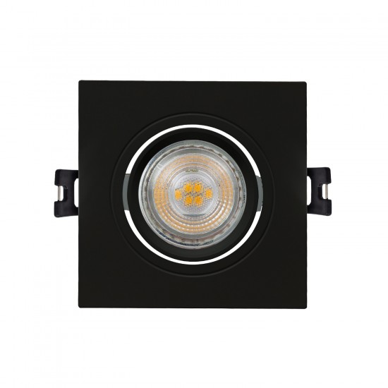 Aro Downlight Quadrado Basculante para Lámpada LED GU10 / GU5.3 Corte Ø 75 mm