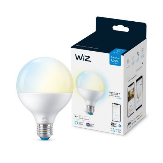 Lâmpada LED Smart WiFi + Bluetooth E27 G95 CCT Regulável WIZ 11W