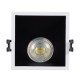 Aro Downlight Quadrado 45º Baixo UGR para lâmpada LED GU10 / GU5.3 Corte 85 x 85 mm