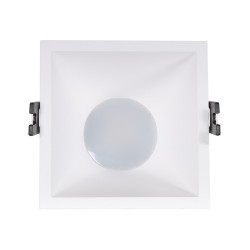 Aro Downlight Quadrado Baixo UGR para Lâmpada LED GU10 Corte 85x85 mm