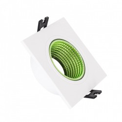 Aro Downlight Quadrado Basculante de Cores para Lâmpada LED GU10/GU5.3 Corte Ø80 mm