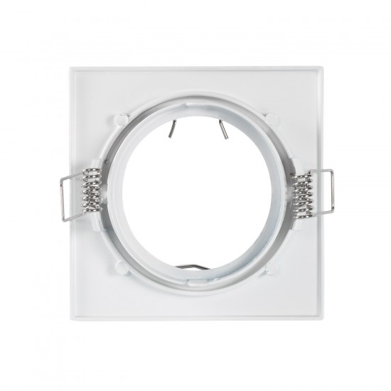 Aro Downlight Quadrado Basculante para Lâmpada LED GU10/GU5.3 Corte Ø 72 mm