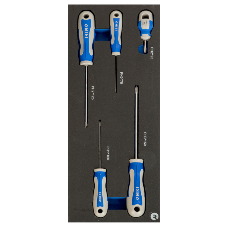 Inserções de espuma 1/3 com chaves de parafusos Phillips - 5 pcs