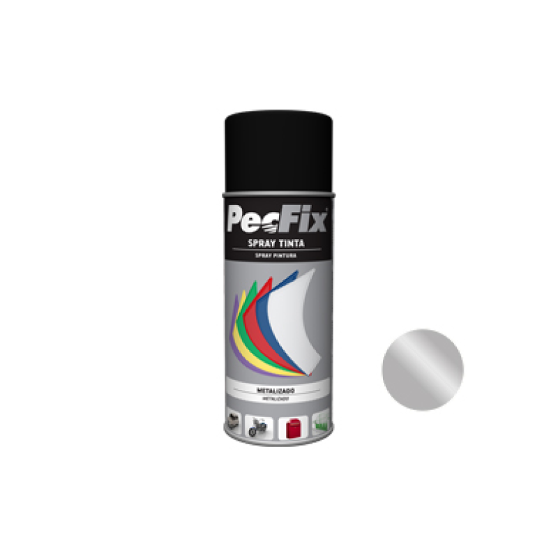 Spray Tinta Acrilica Met. Prata