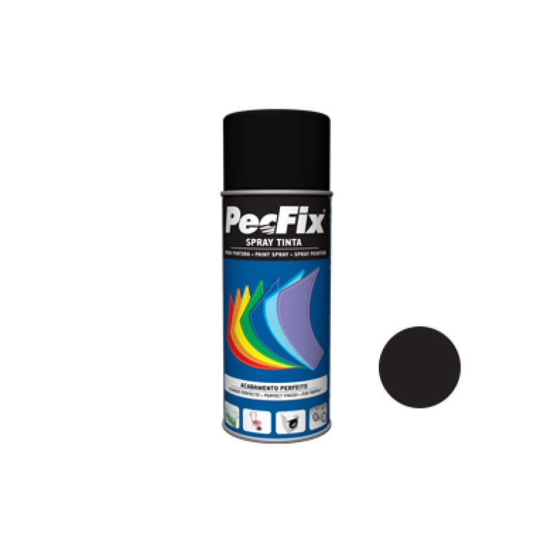 Spray Tinta P400 Preto Brilh. Ral9005G PECFIX