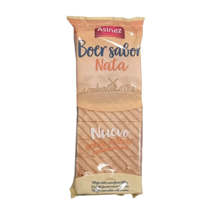 ASINEZ BOER WAFERS SABOR NATA 300GRS