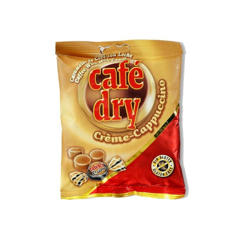 CAFE DRY CREME CAPPUCCINO CARAMELOS CAFÉ C/LEITE 100GRS