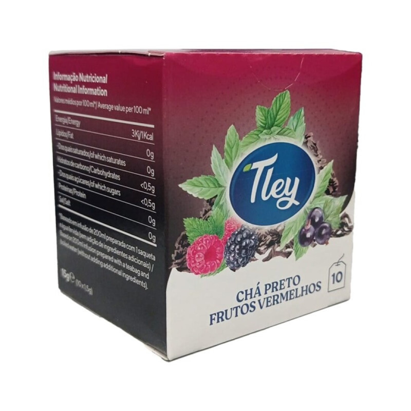 TLEY CONJ.12 PACOTES CHA PRETO/FRUTOS VERMELHOS REF.26622