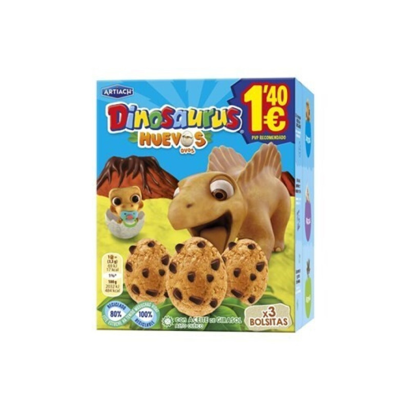 ARTIACH DINOSSAUROS OVOS MINI BOLACHAS 105GRS