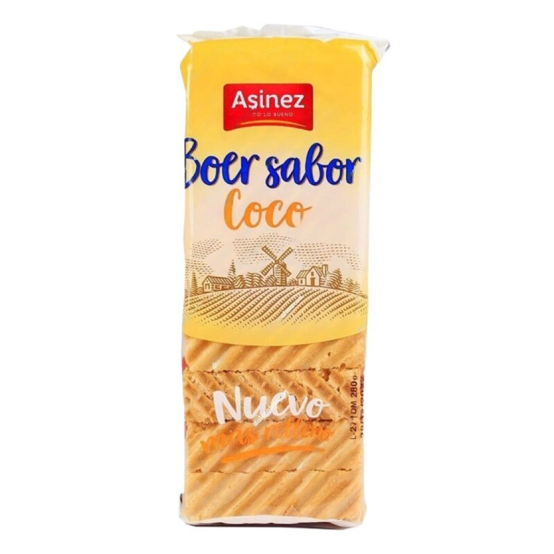 ASINEZ BOER BOLACHAS WAFFER COCO 240GRS