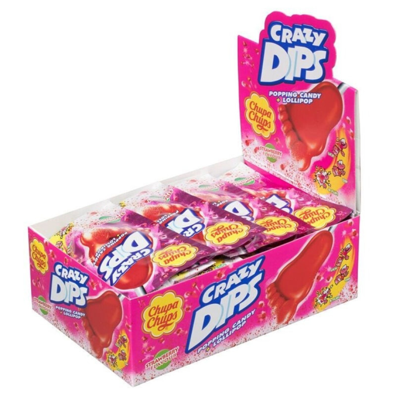 CHUPA CHUPS CRAZY DIPS CONJ.24CHUPAS C/PO EFEVERSCENTE 24*14