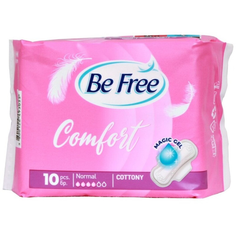 PENSOS HIGIÉNICOS BE FREE CONFORT COTTON NORMAL 10UN - SM-41.8277