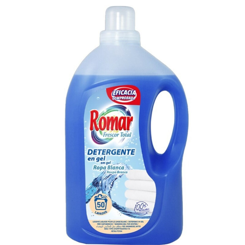 DETERGENTE GEL FRESCOR TOTAL P/ROUPAS BRANCA 42LAV. 3LT