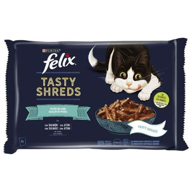 FELIX TASTY SHREDS COM SALMAO ATUM 4 85G