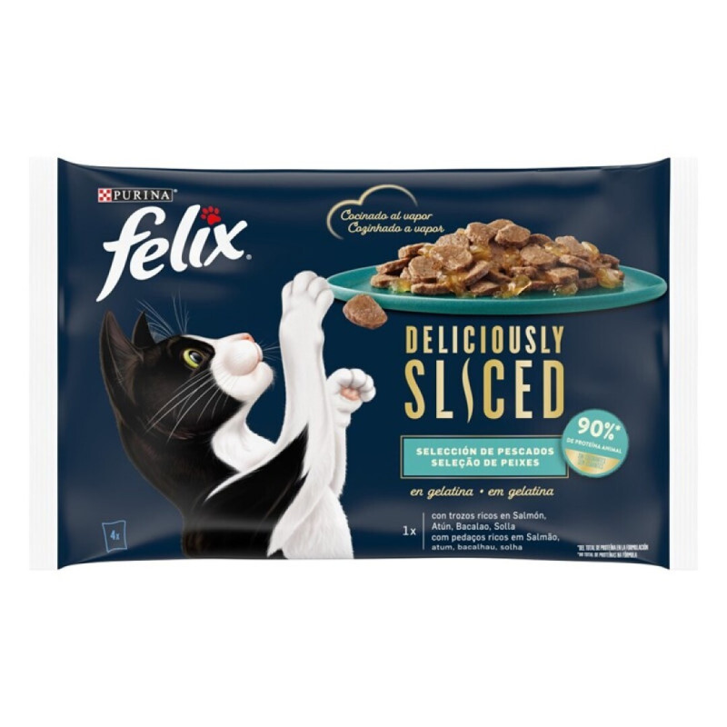 FELIX DELICIOUSLY SLICED ATUM/BACALAU/SOLHA(4*80GRS)