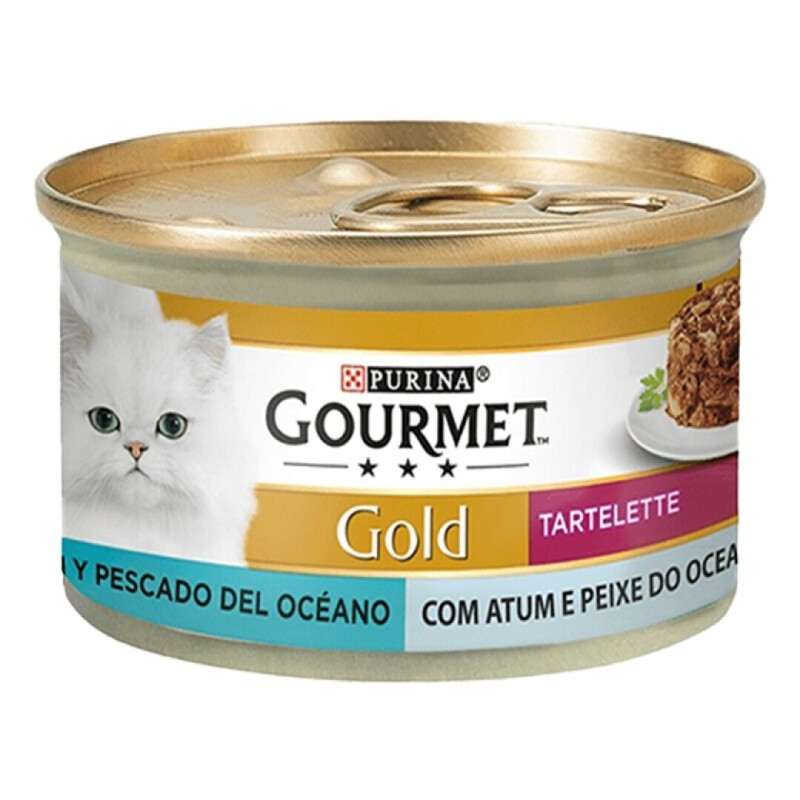 PURINA GOURMET GOLD CONJ.24 LATAS COMIDA GATO ATUM/PEIXE 85G