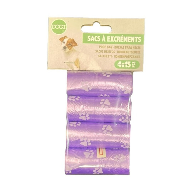 DOGI-SACOS PARA EXCREMENTOS ANIMAL 15SACOS (4ROLOS)