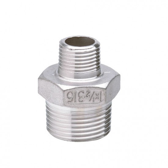 Casquilho duplo redução inox Atusa 1.1/2" M x 1.1/4" M