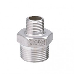 Casquilho duplo redução inox Atusa 1.1/4" M x 1" M