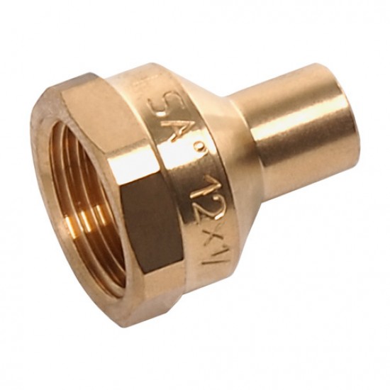 União transição bronze Sanha 4270G 12 mm x 1/2" F para soldar